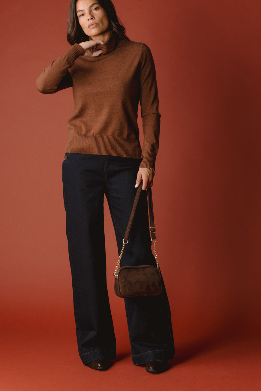 SAC BANDOULIERE ALBANE CHOCO FOIL