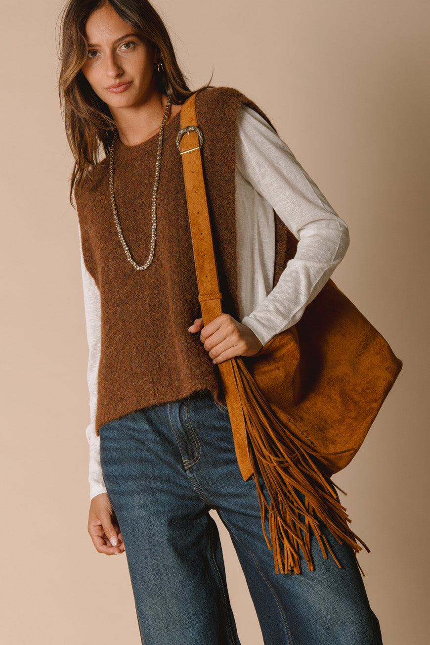 SAC BANDOULIERE PRISKILLA CAMEL