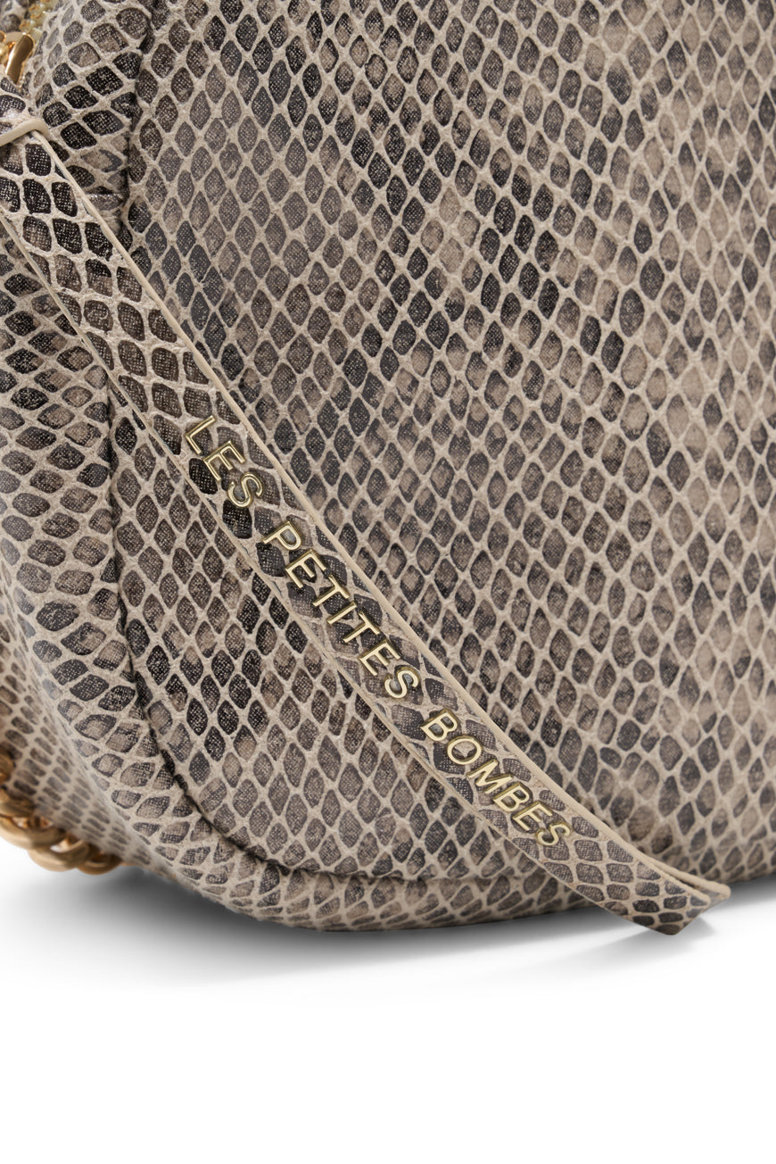 SAC BANDOULIERE FERIELLE BEIGE PYTHON