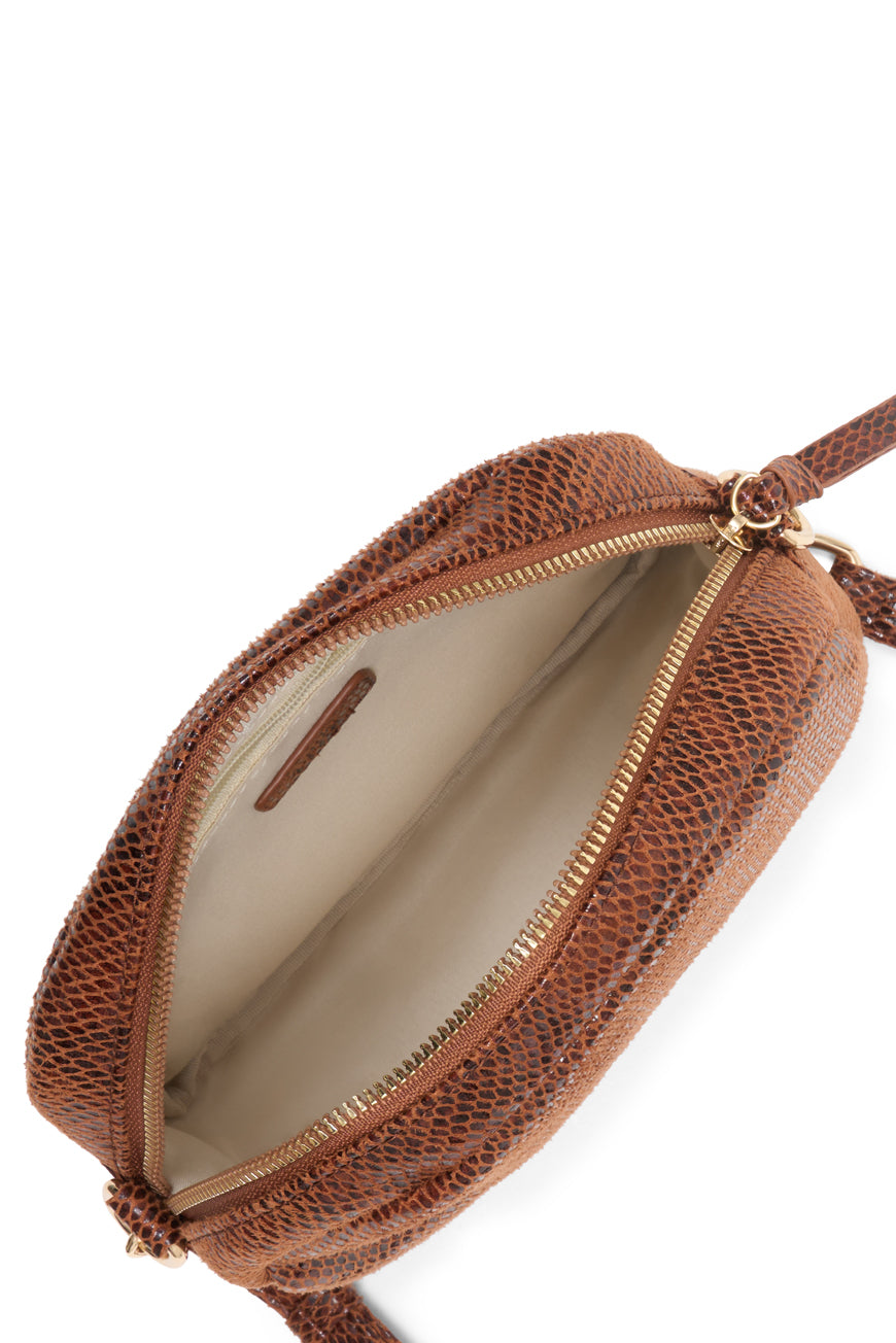 SAC BANDOULIERE FERIELLE BRUN PYTHON