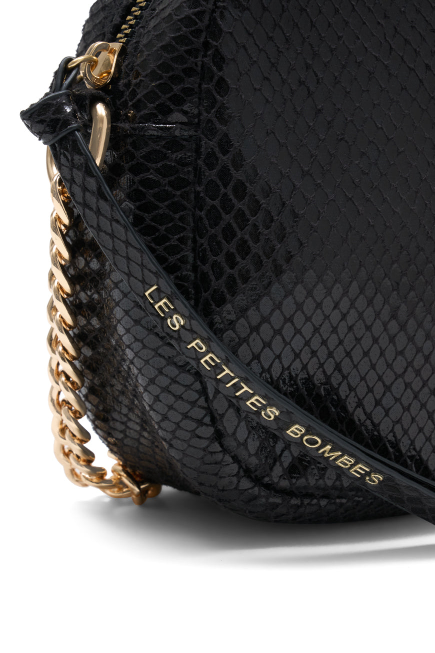 SAC BANDOULIERE FERIELLE NOIR PYTHON