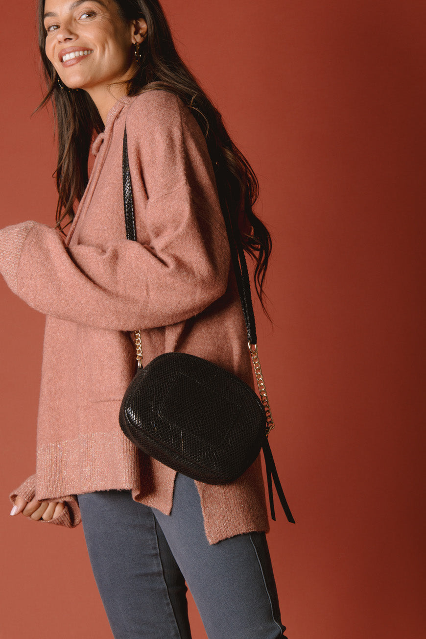 SAC BANDOULIERE FERIELLE NOIR PYTHON