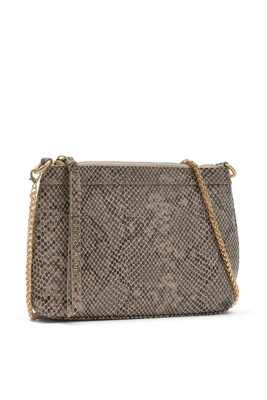 SAC BANDOULIERE LAINA BEIGE PYTHON