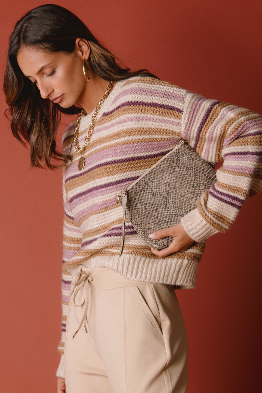 SAC BANDOULIERE LAINA BEIGE PYTHON