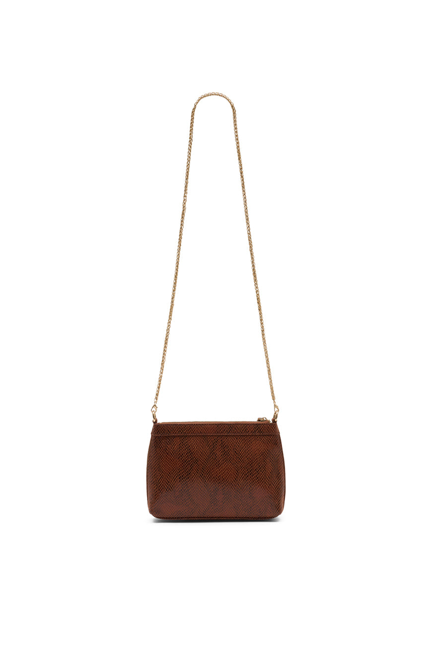 SAC BANDOULIERE LAINA BRUN PYTHON