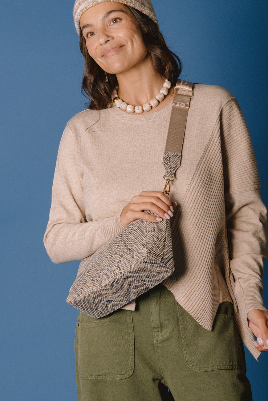 SAC BANDOULIERE MADISONE BEIGE PYTHON