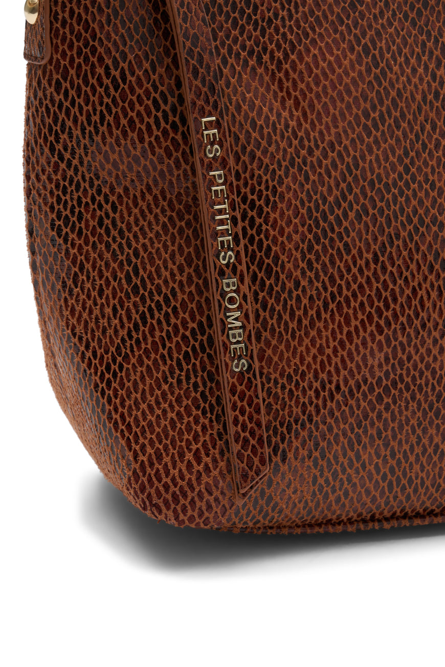 SAC BANDOULIERE MADISONE BRUN PYTHON
