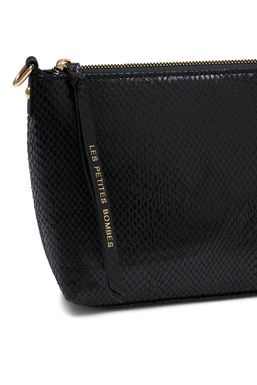 SAC BANDOULIERE MADISONE NOIR PYTHON