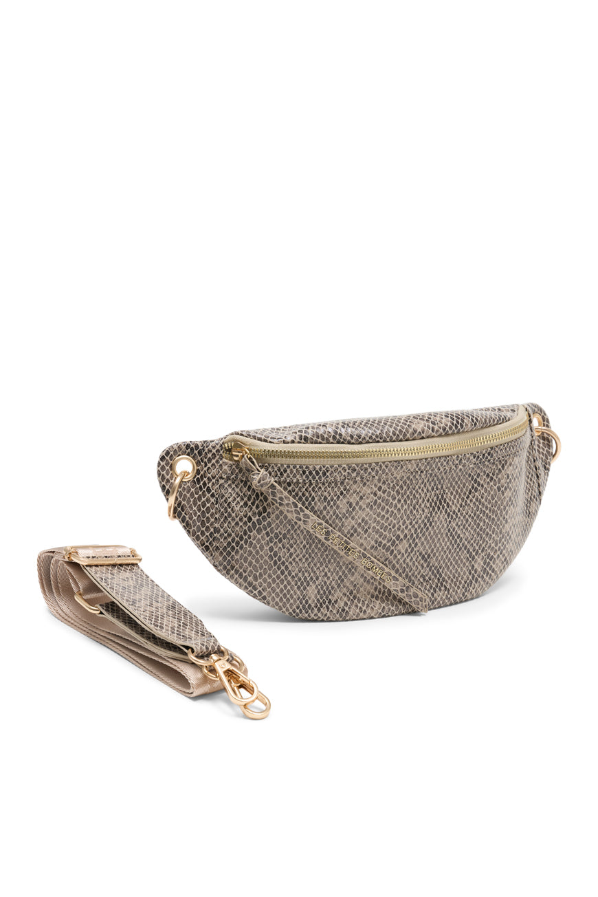 SAC BANANE MAINA BEIGE PYTHON
