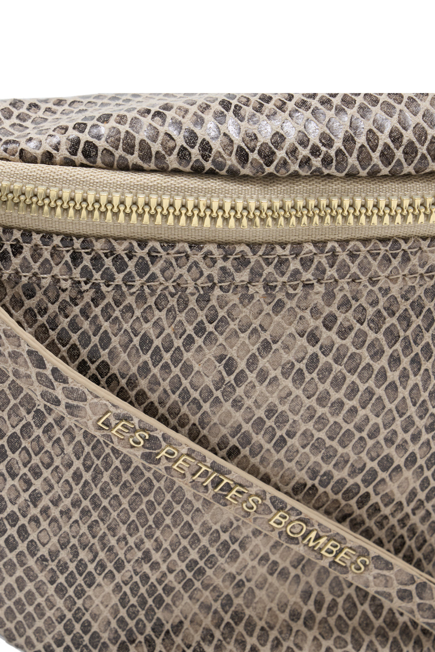 SAC BANANE MAINA BEIGE PYTHON
