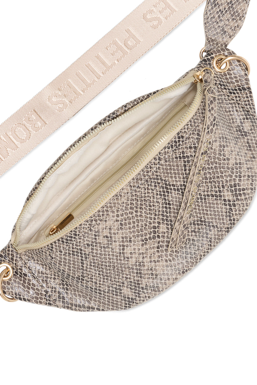 SAC BANANE MAINA BEIGE PYTHON