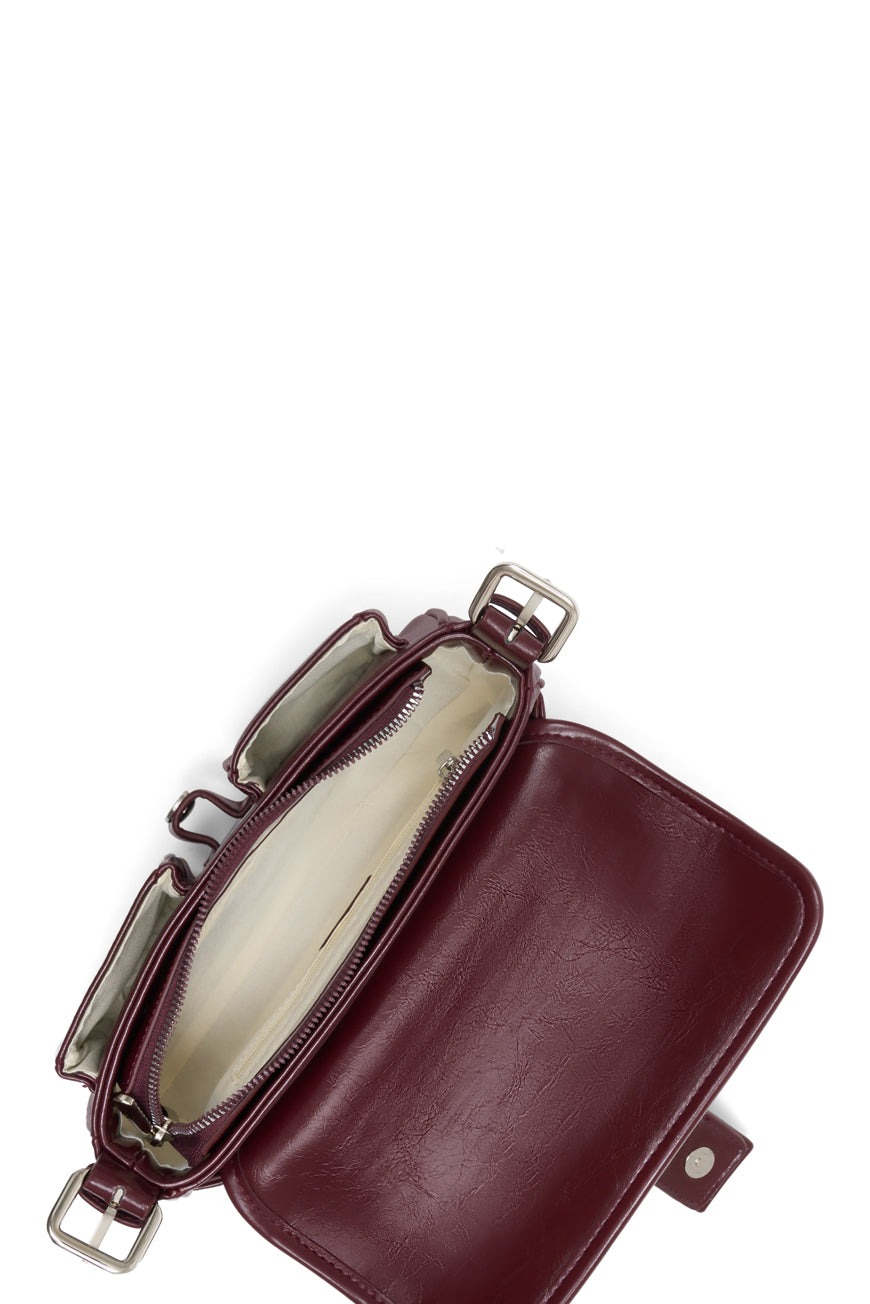 SAC BANDOULIERE PRUNE BORDEAUX