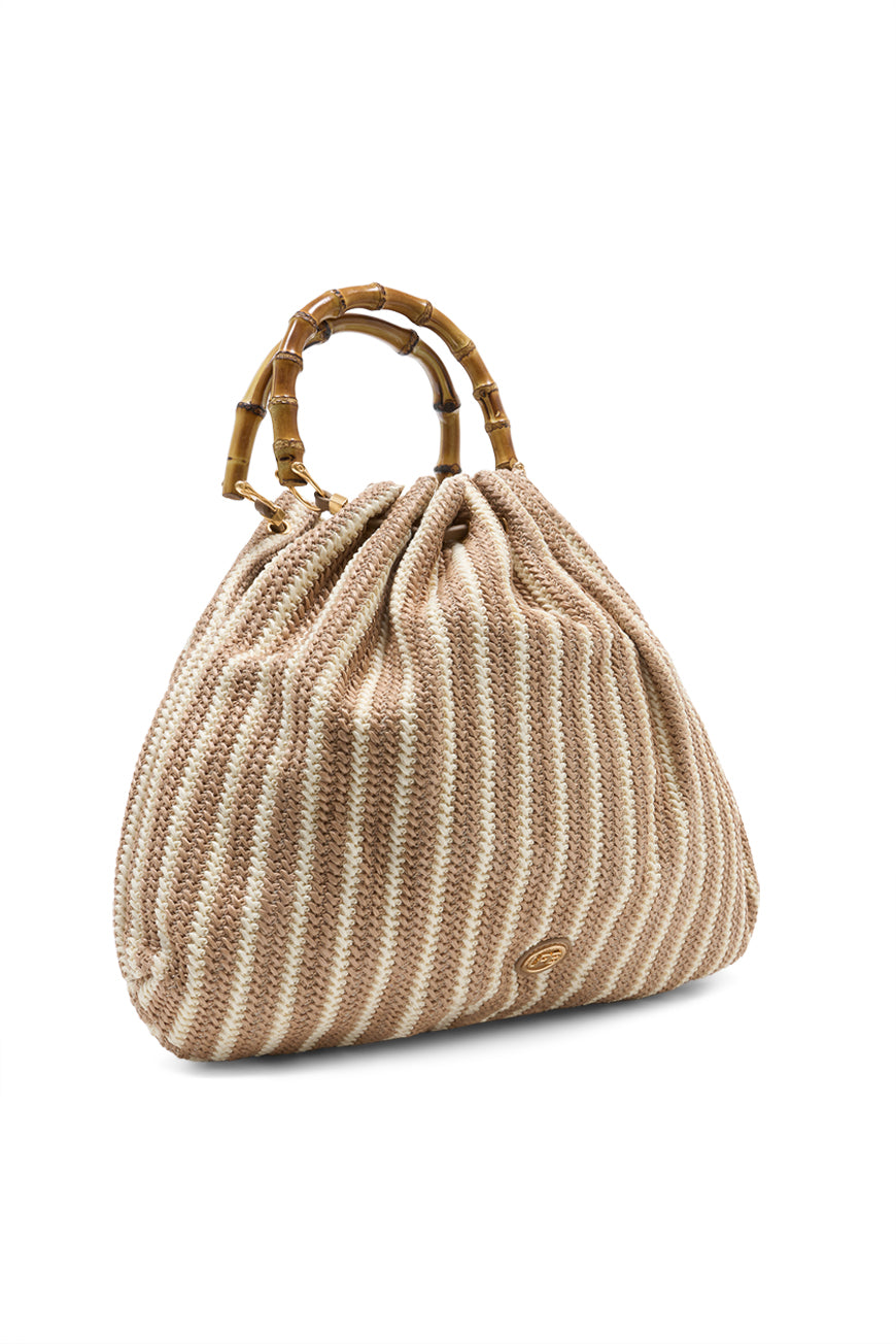 SAC A MAIN NAJMA RAYURES BLANCHES