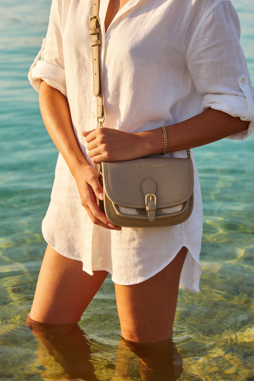 SAC BANDOULIERE MARGERY BEIGE / DORE