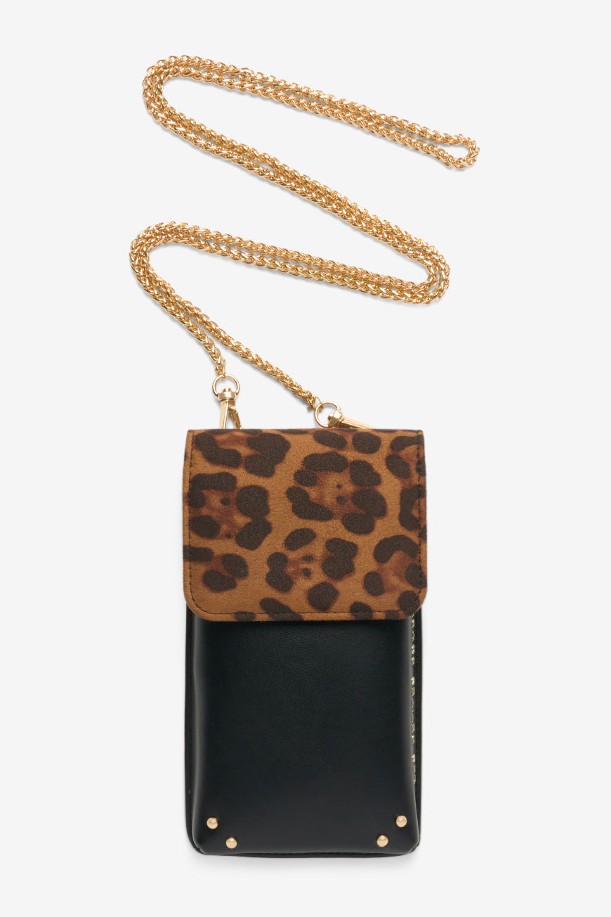 ETUI SMARTPHONE NOIR LEOPARD MARJANE