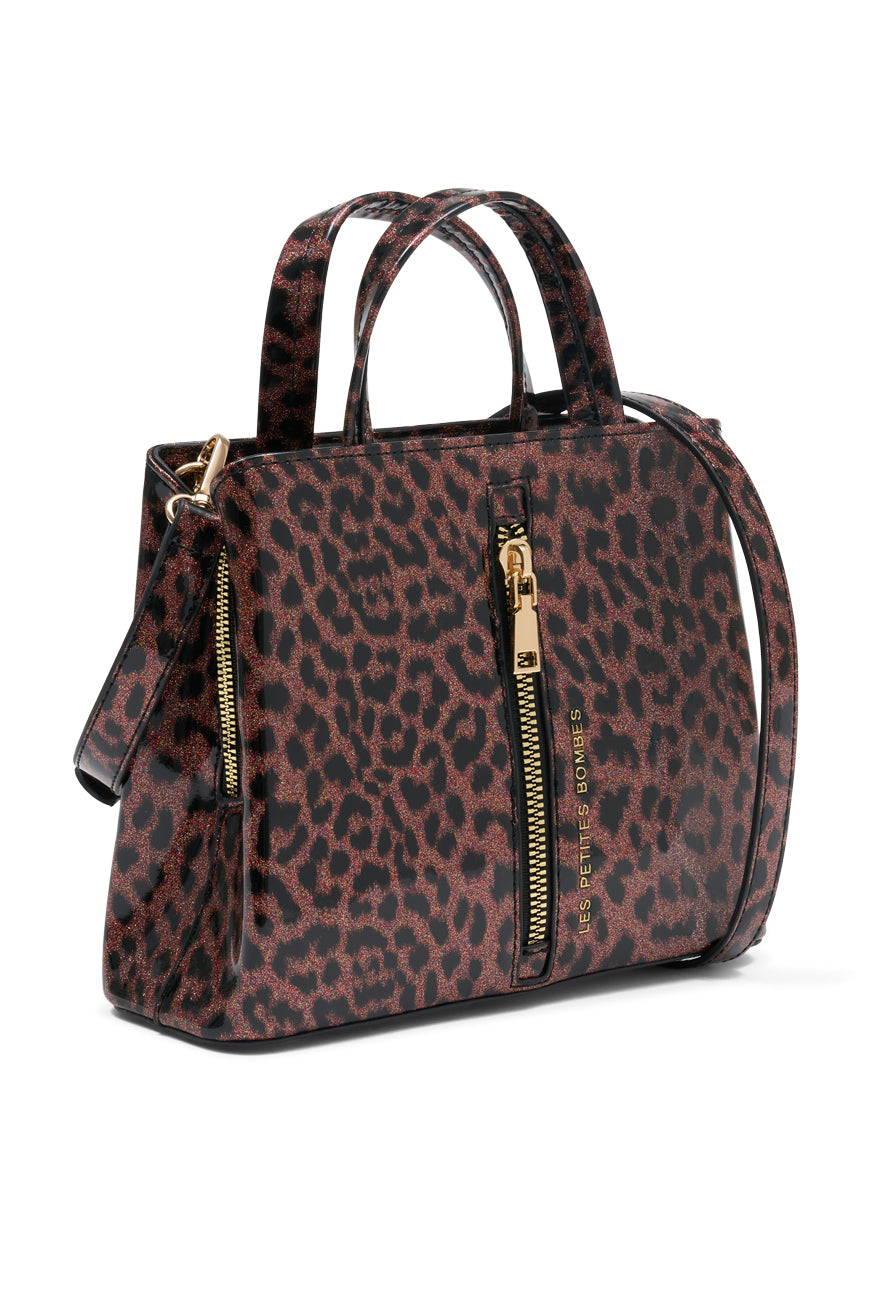 SAC A MAIN GALIA PRINT LEOPARD ROSE