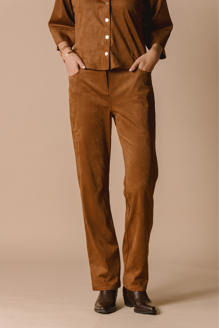 PANTALON PERLINE BRUN