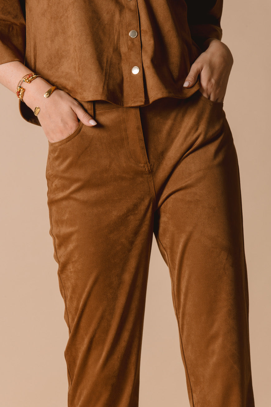 PANTALON PERLINE BRUN