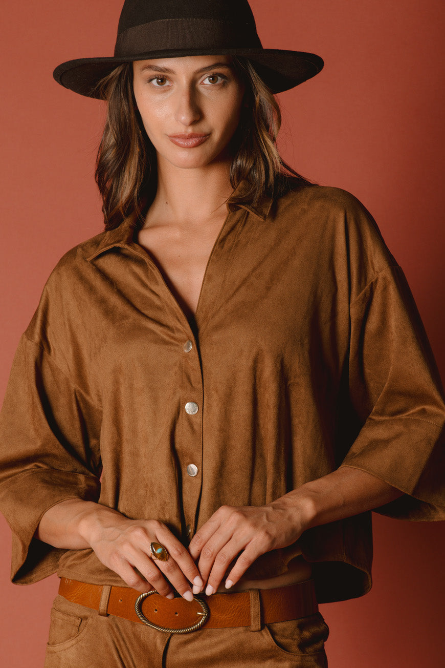 CHEMISE NAINA BRUN