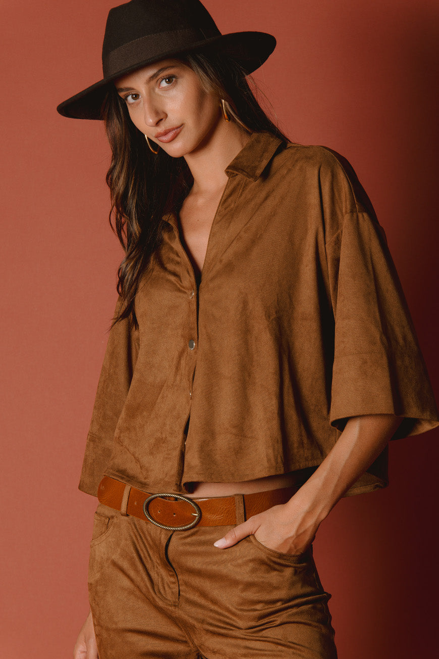 CHEMISE NAINA BRUN