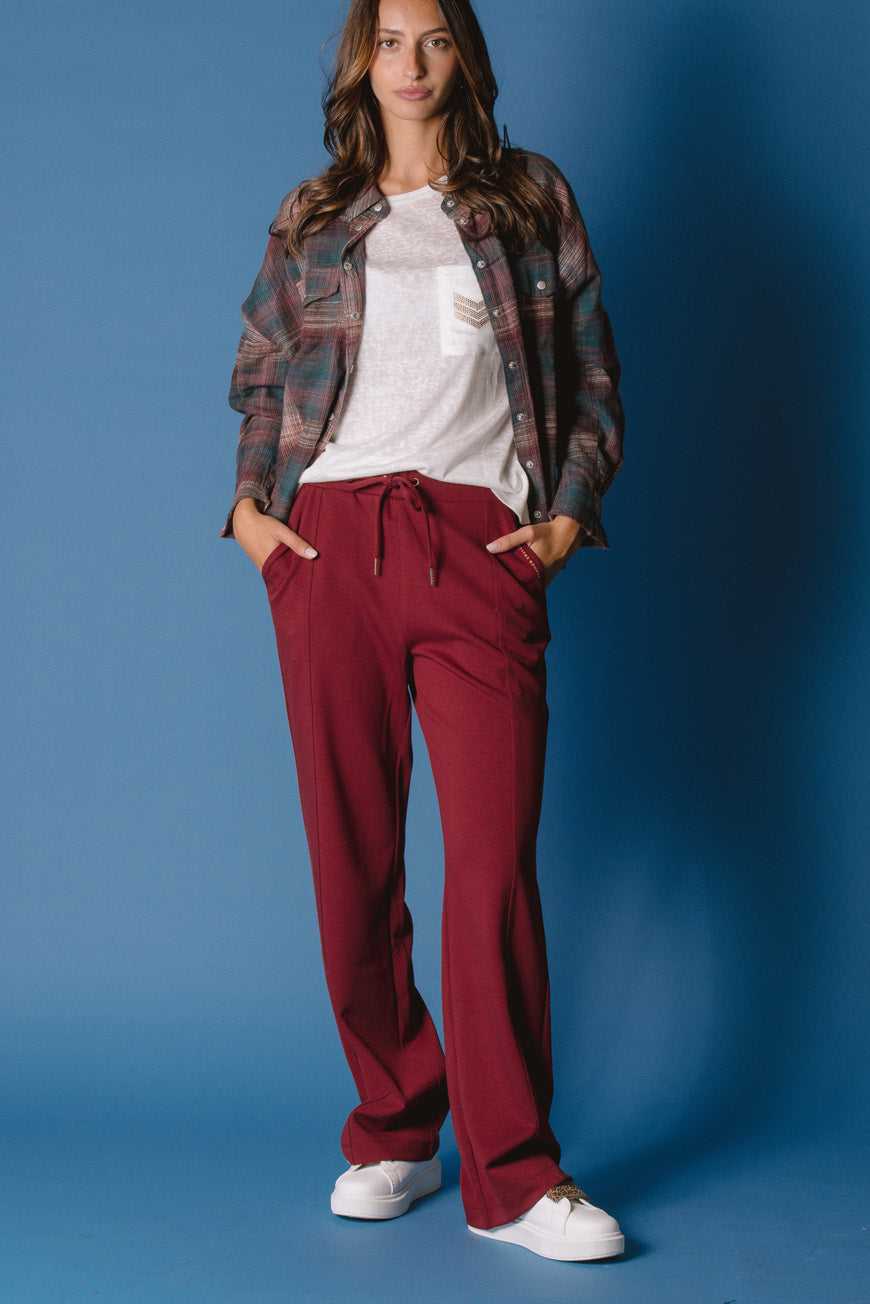 PANTALON PAULIA BORDEAUX