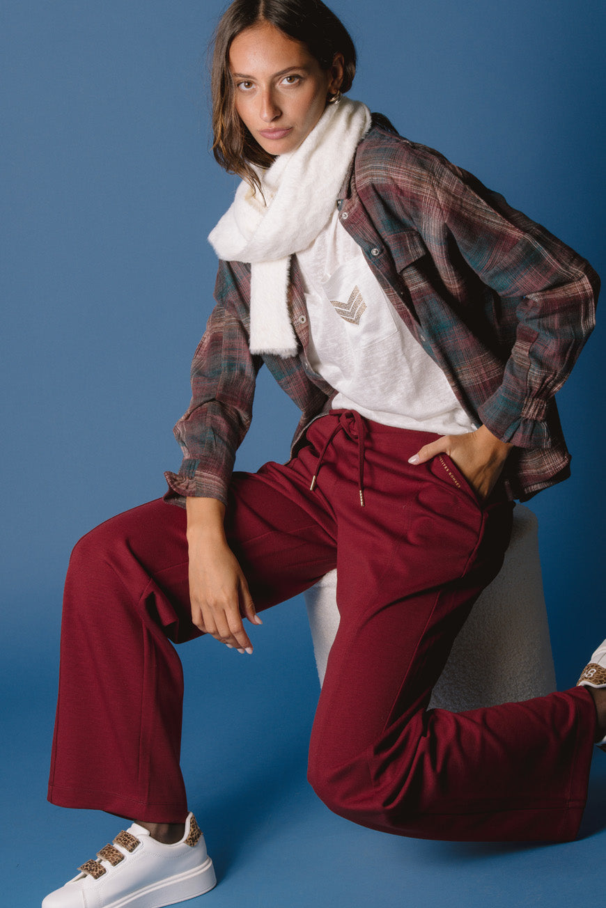 PANTALON PAULIA BORDEAUX