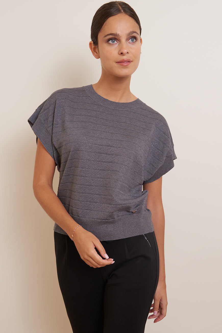 PULL RAYE MANCHES COURTES JELILA