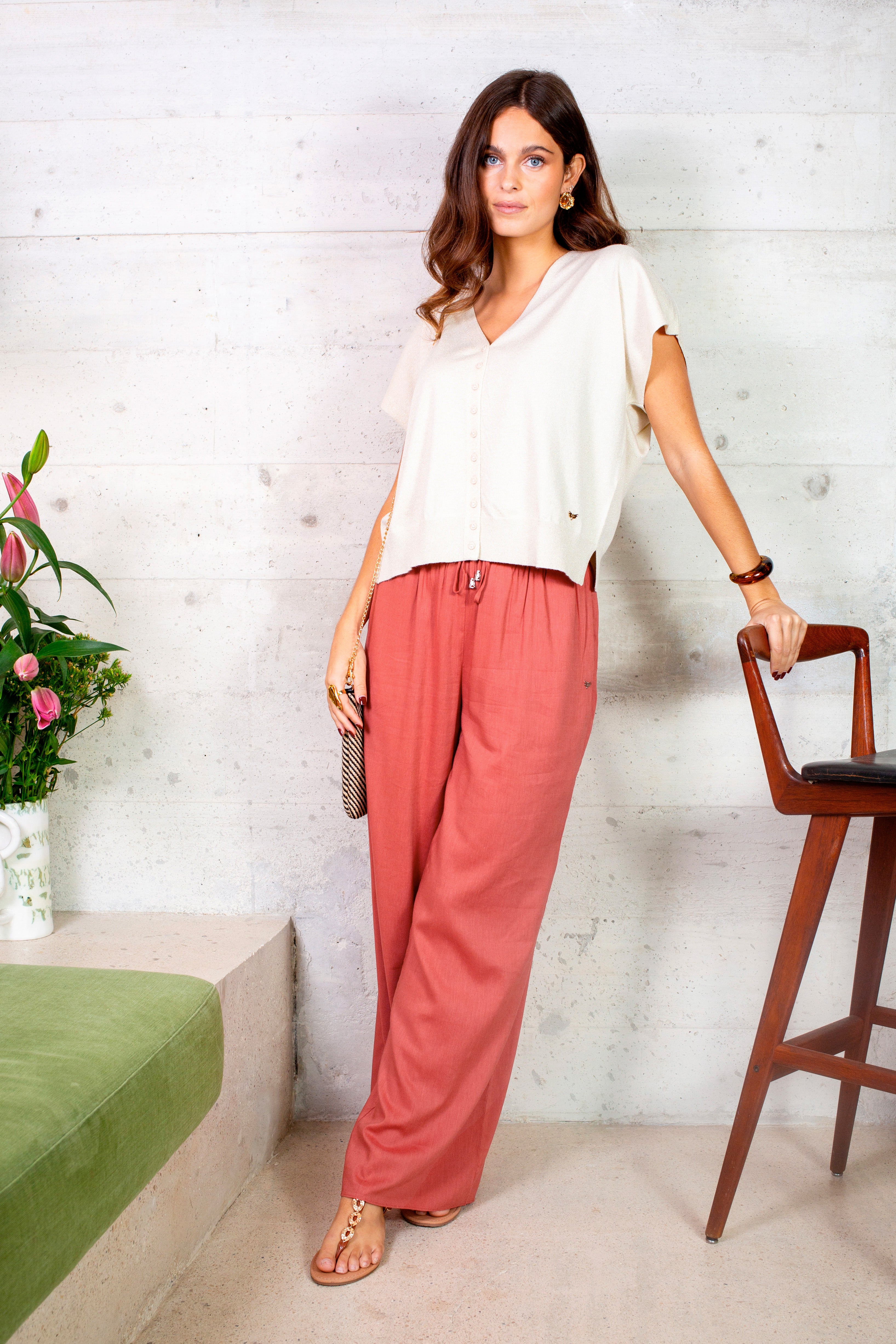 GILET MELISANDRE CRAIE