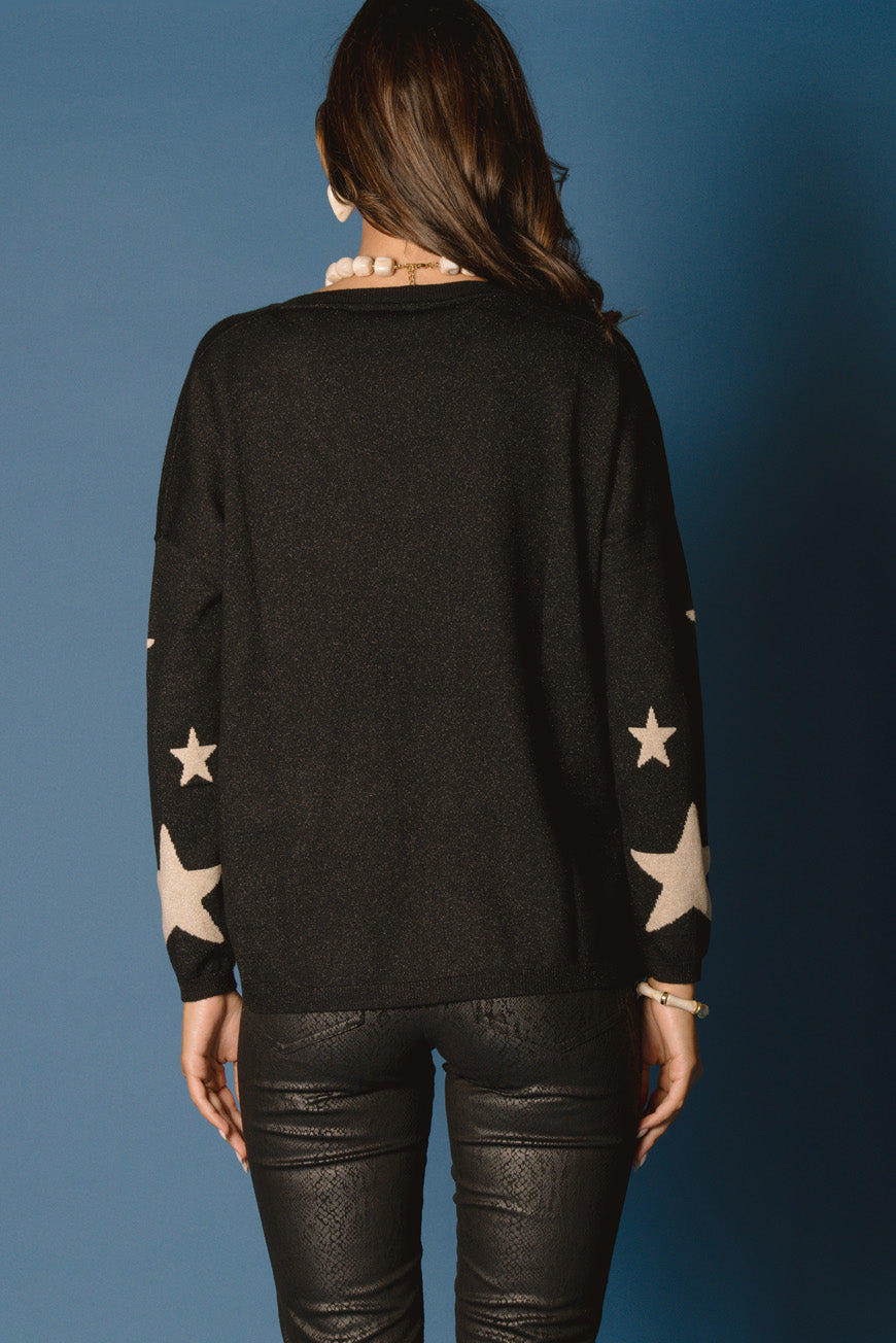PULL GRAZIELLA NOIR / SABLE