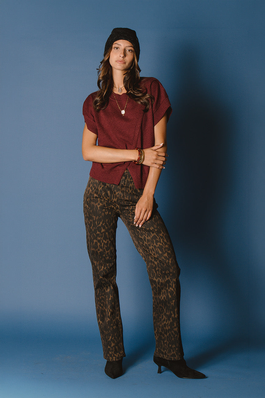 PULL PRISCA BORDEAUX