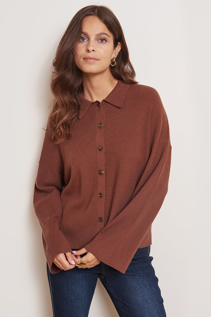 GILET COL CHEMISE MELIA