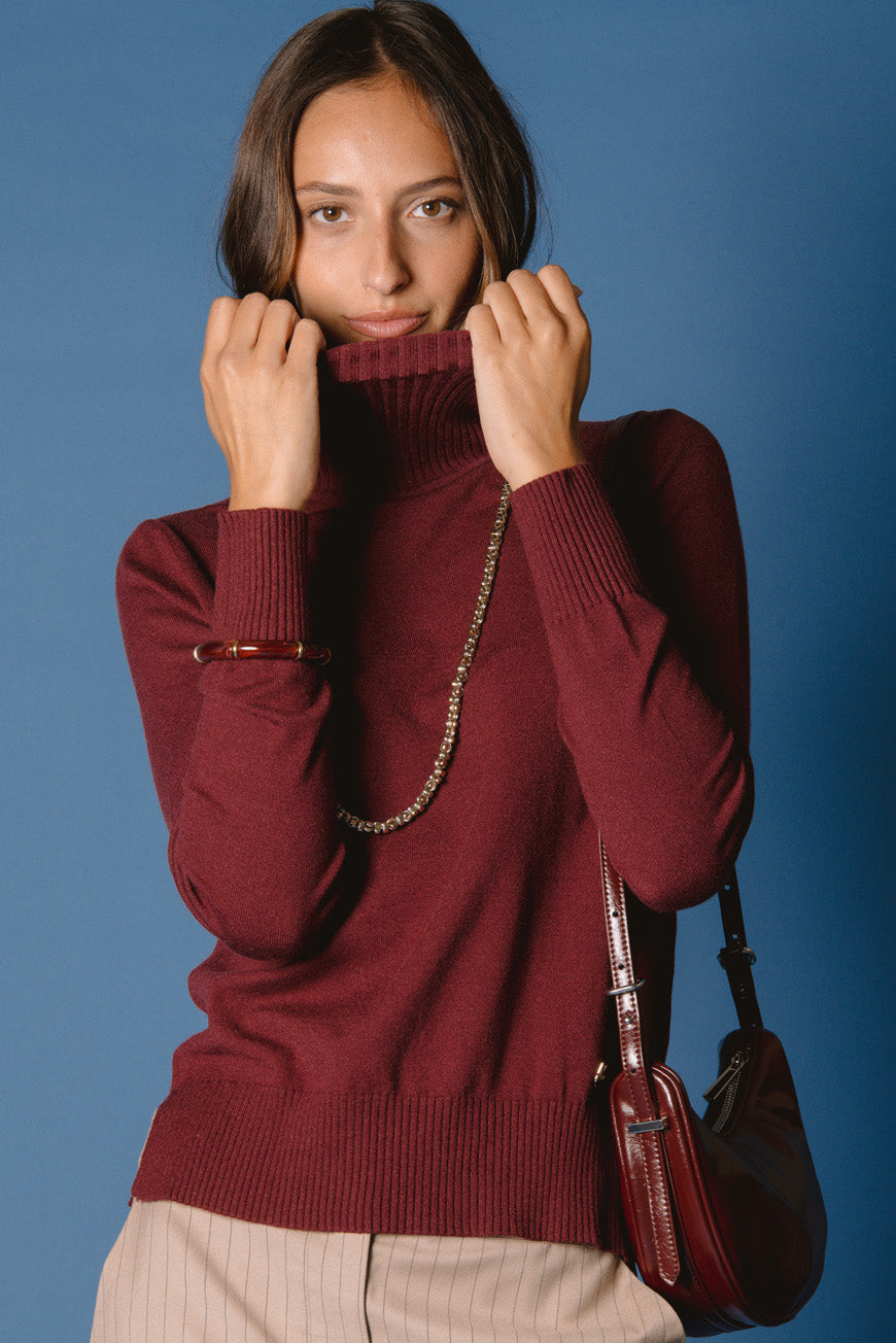 PULL PASQUINE BORDEAUX