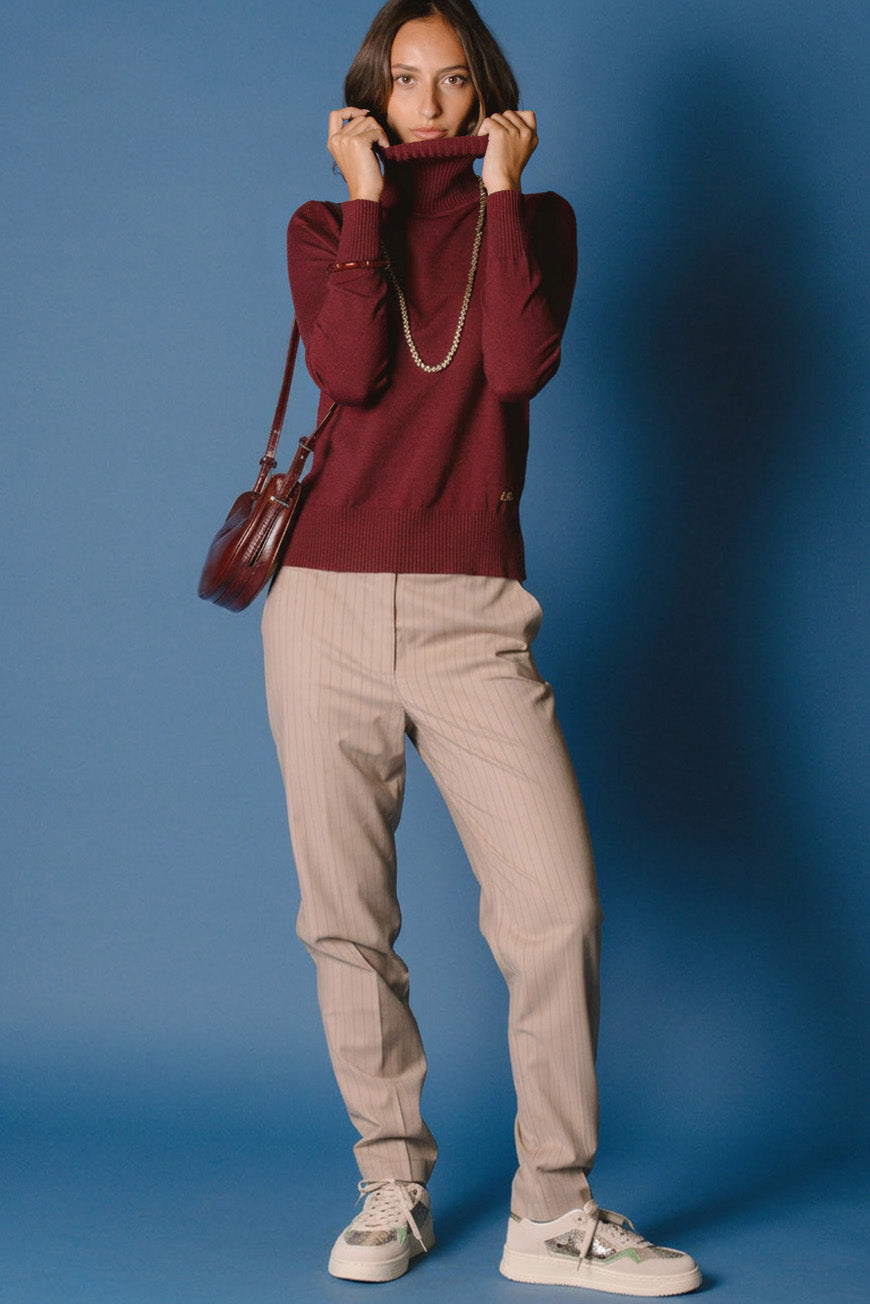 PULL PASQUINE BORDEAUX