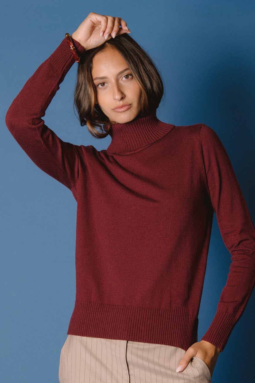 PULL PASQUINE BORDEAUX