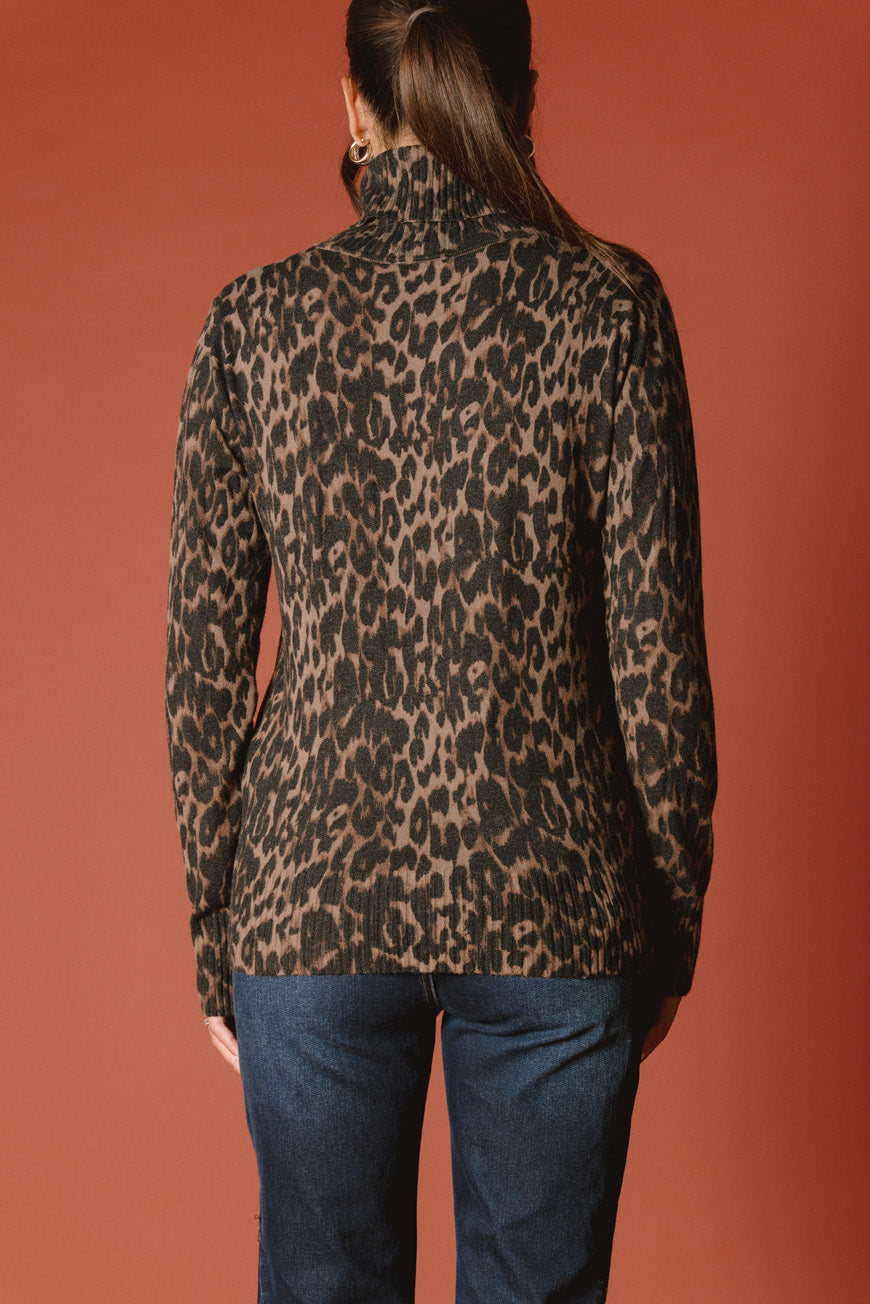PULL PASQUINE PRINT LEOPARD
