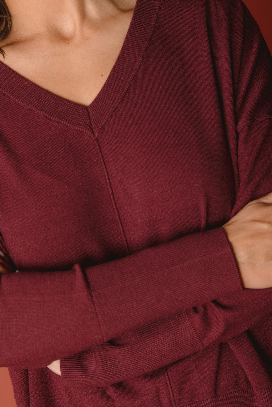 PULL PRETTY BORDEAUX