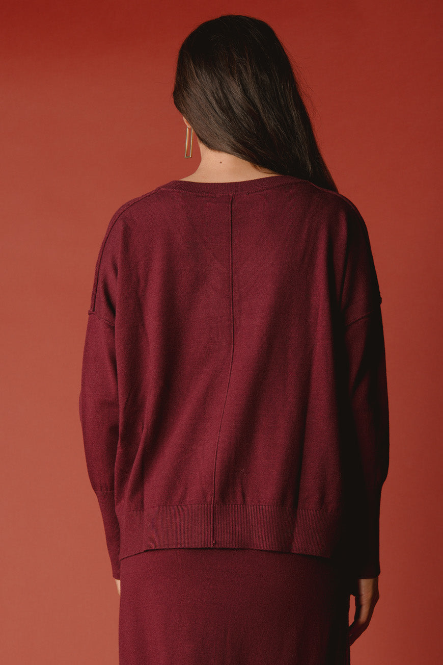 PULL PRETTY BORDEAUX