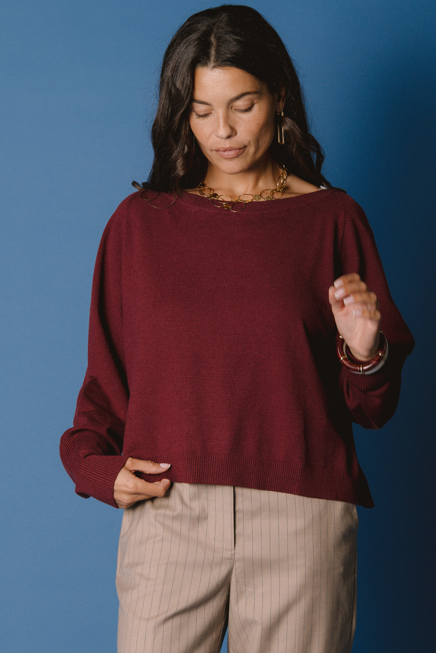 PULL PAOLINA BORDEAUX