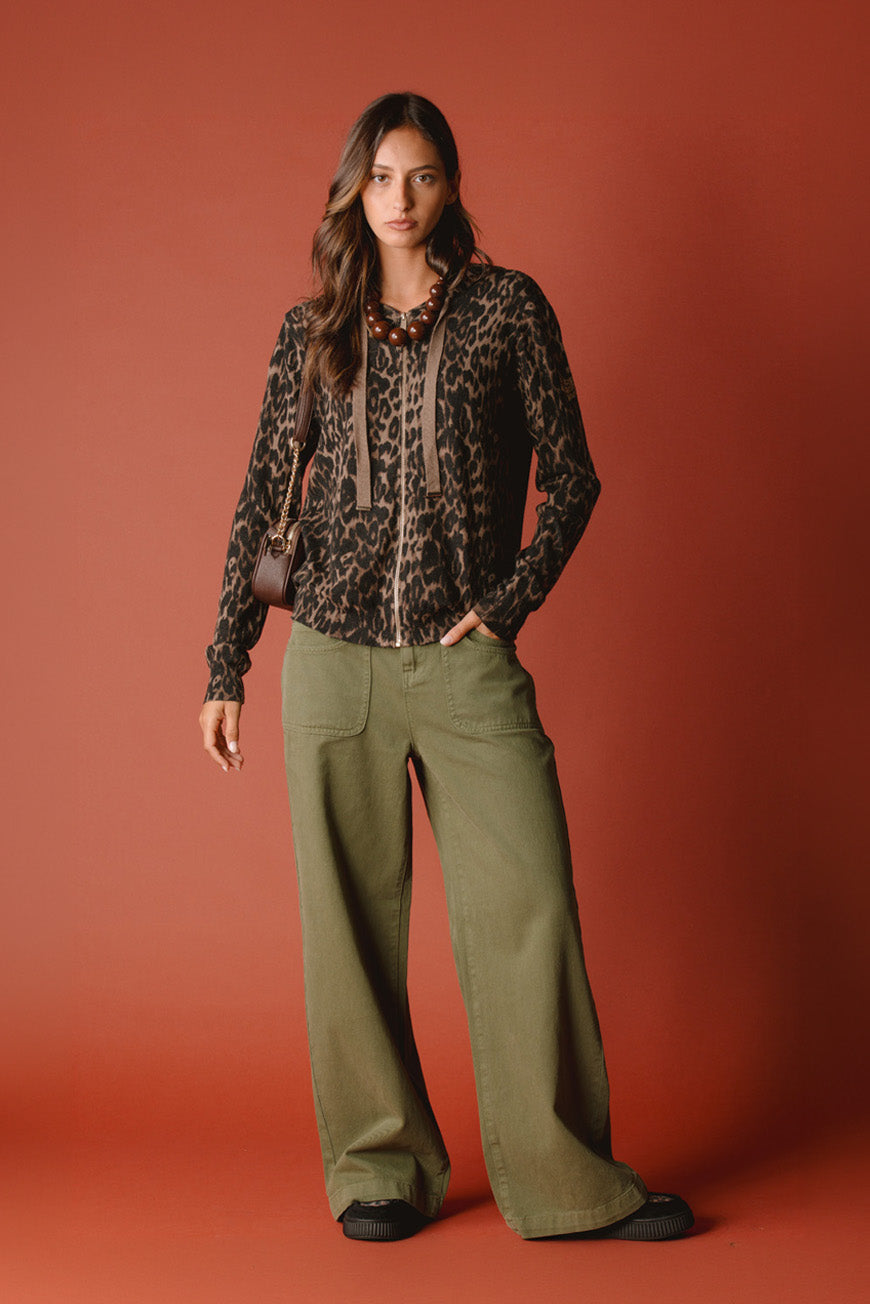 GILET DOHA PRINT LEOPARD