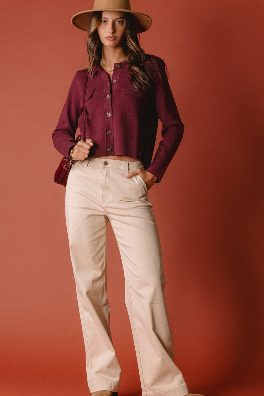 GILET JOLIANE BORDEAUX
