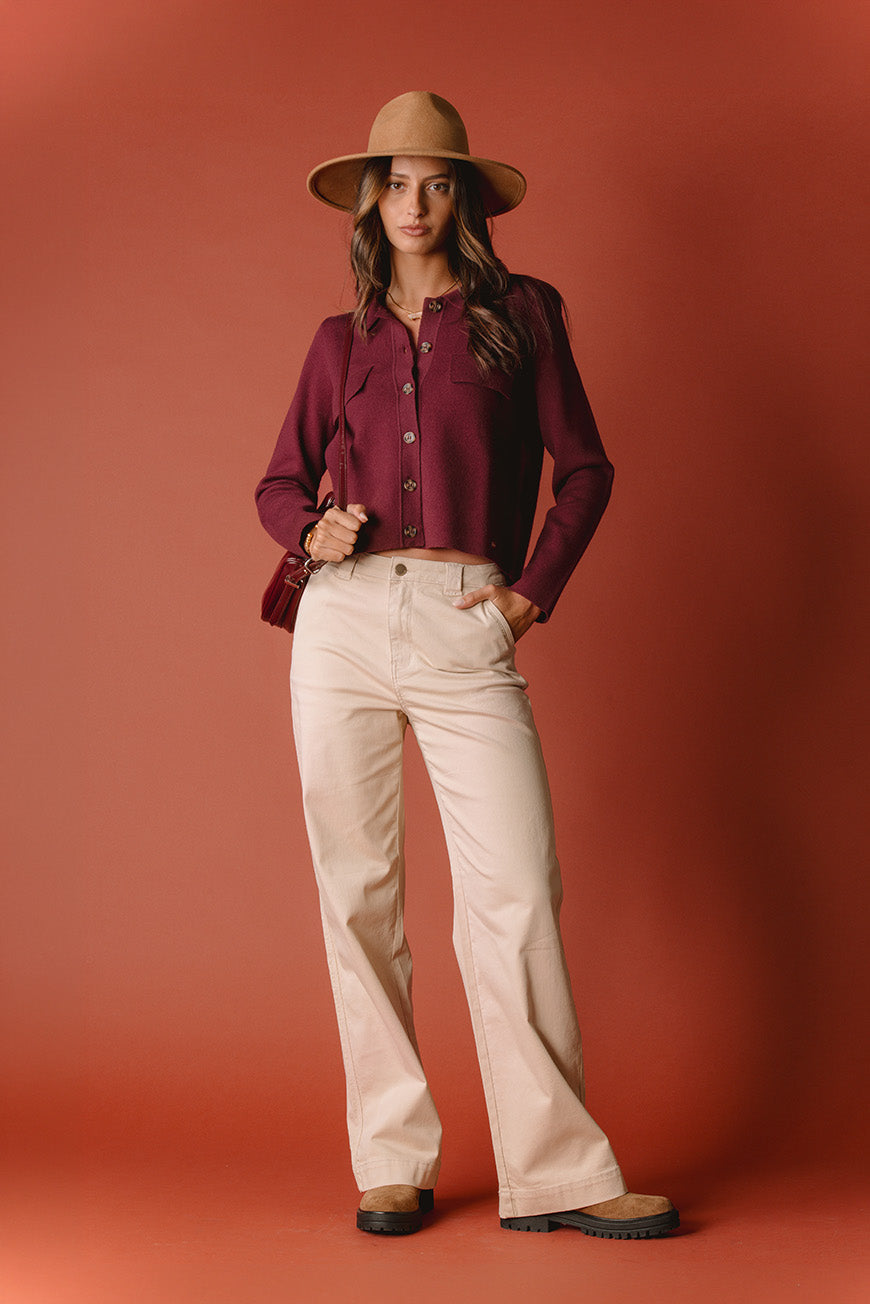 GILET JOLIANE BORDEAUX