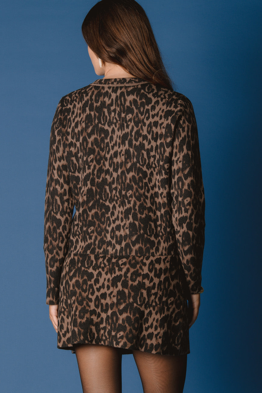 GILET JOLIANE PRINT LEOPARD