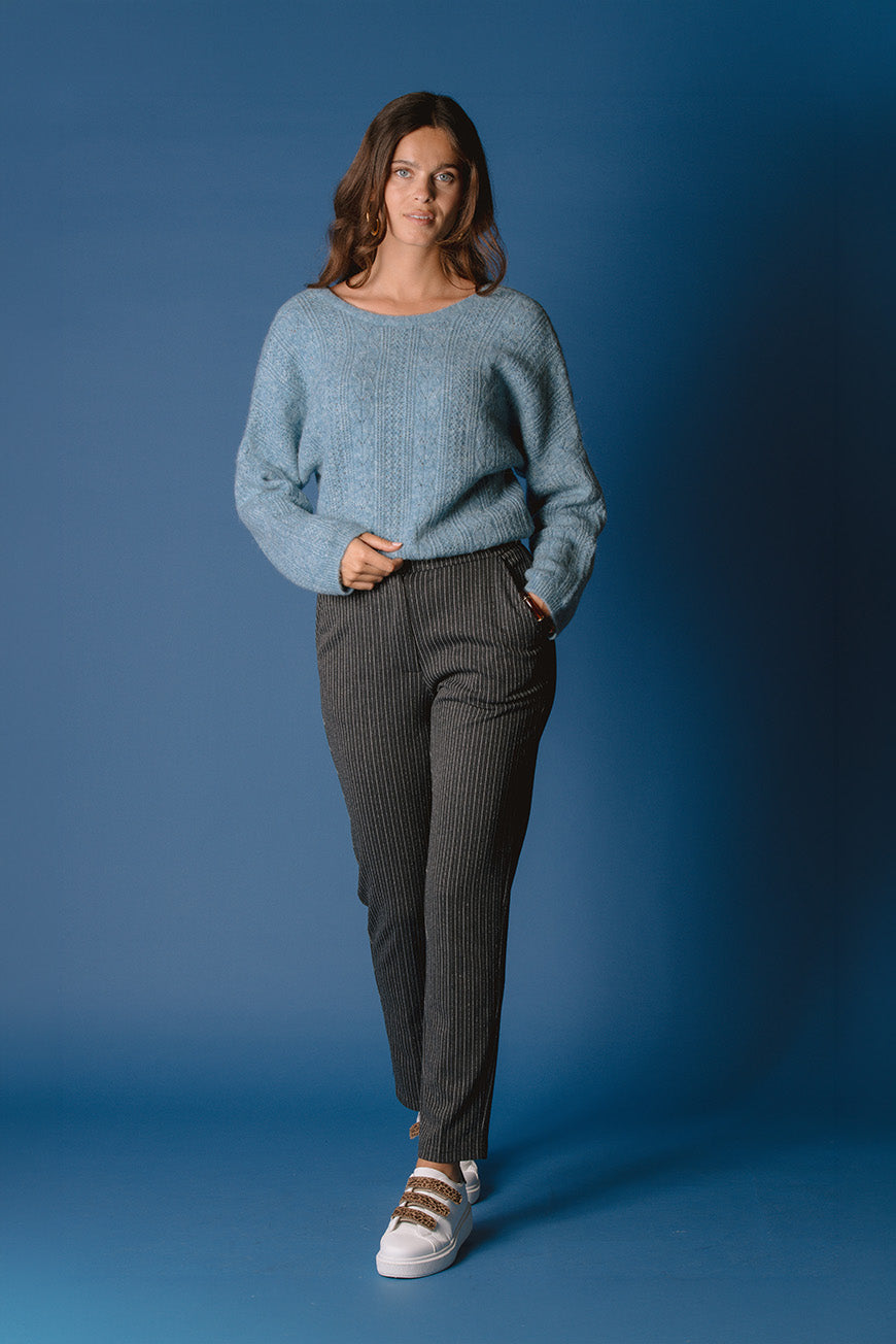 PANTALON PERLA SHINY RAYURES