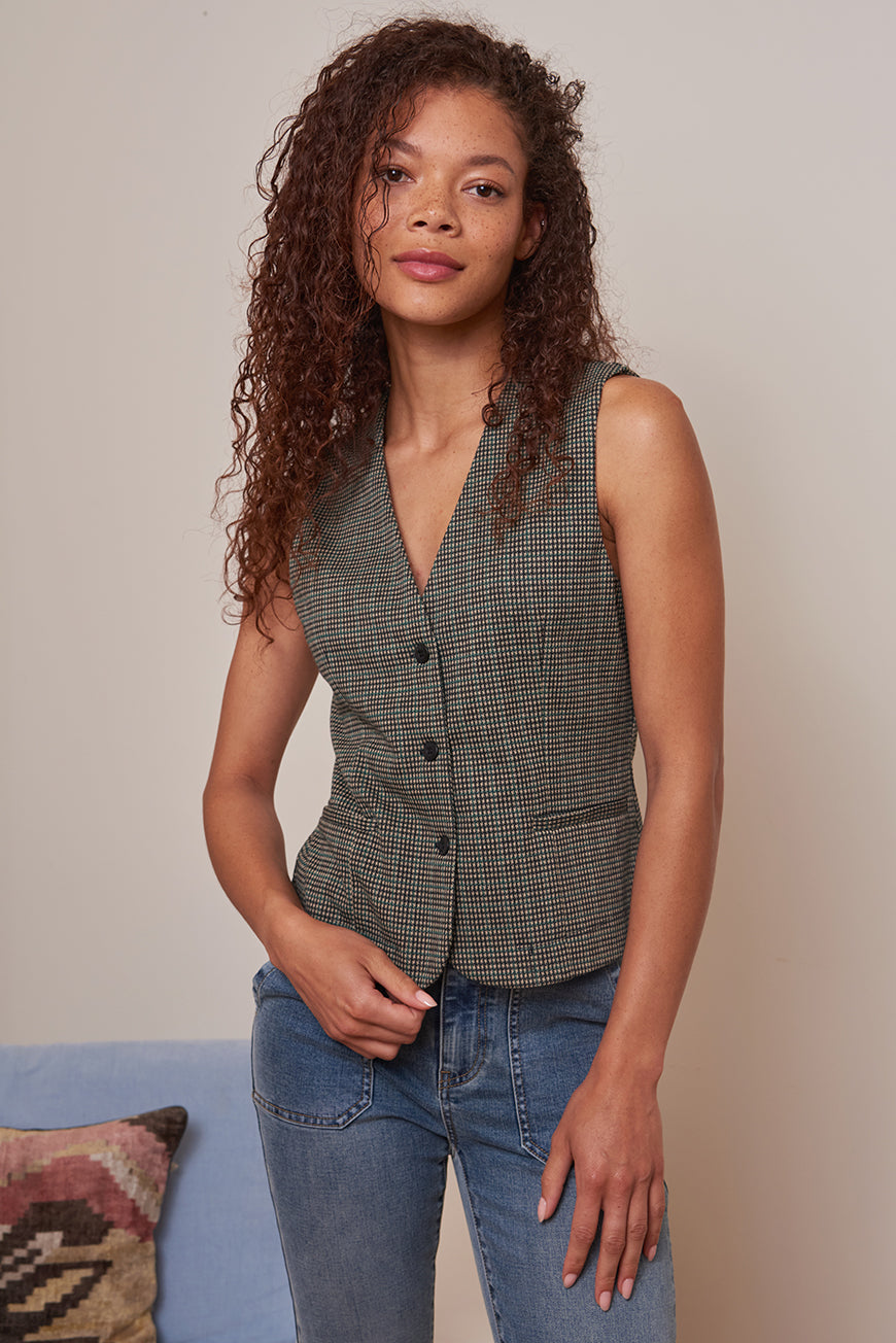 GILET DE COSTUME SANS MANCHE JESSIA