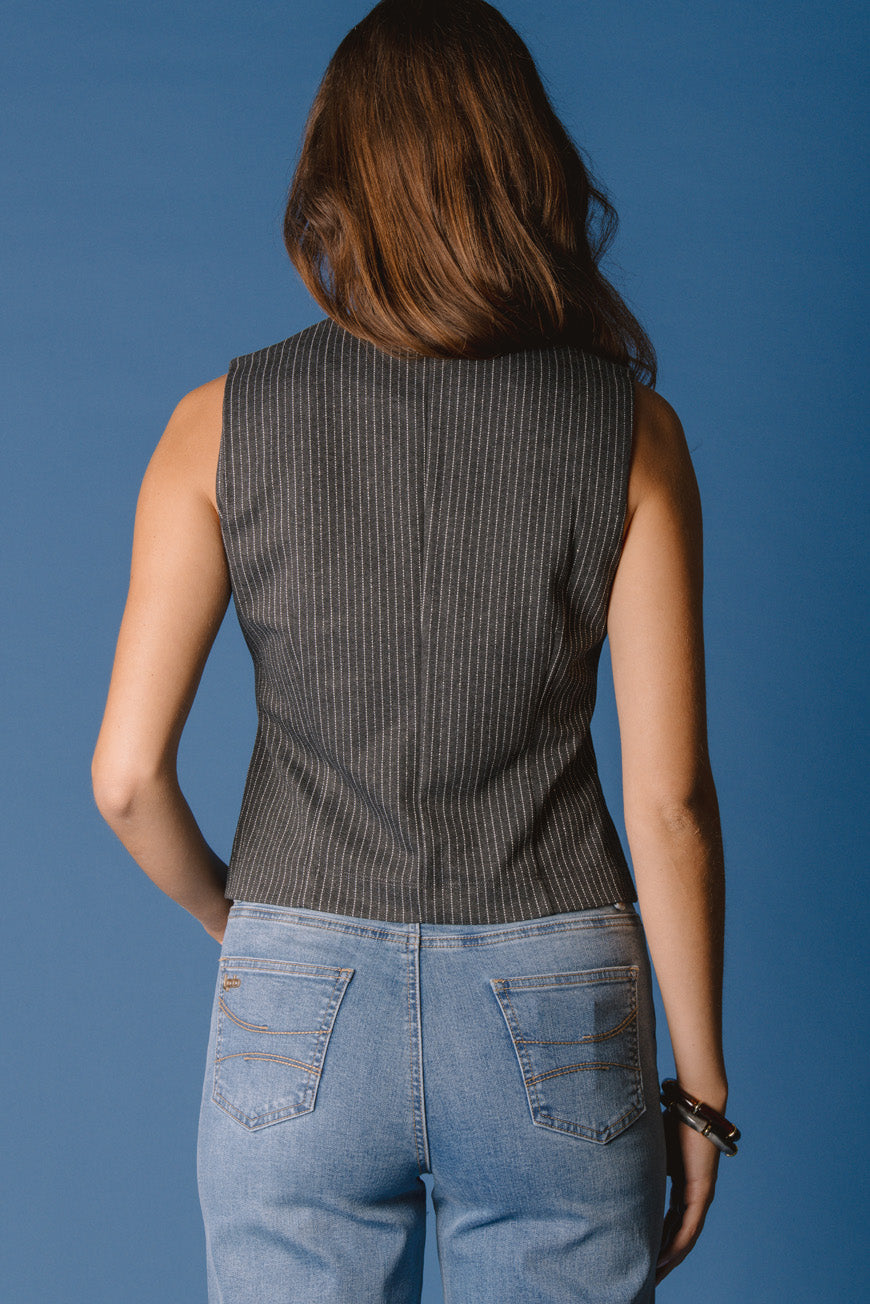 GILET JESSIA SHINY RAYURES