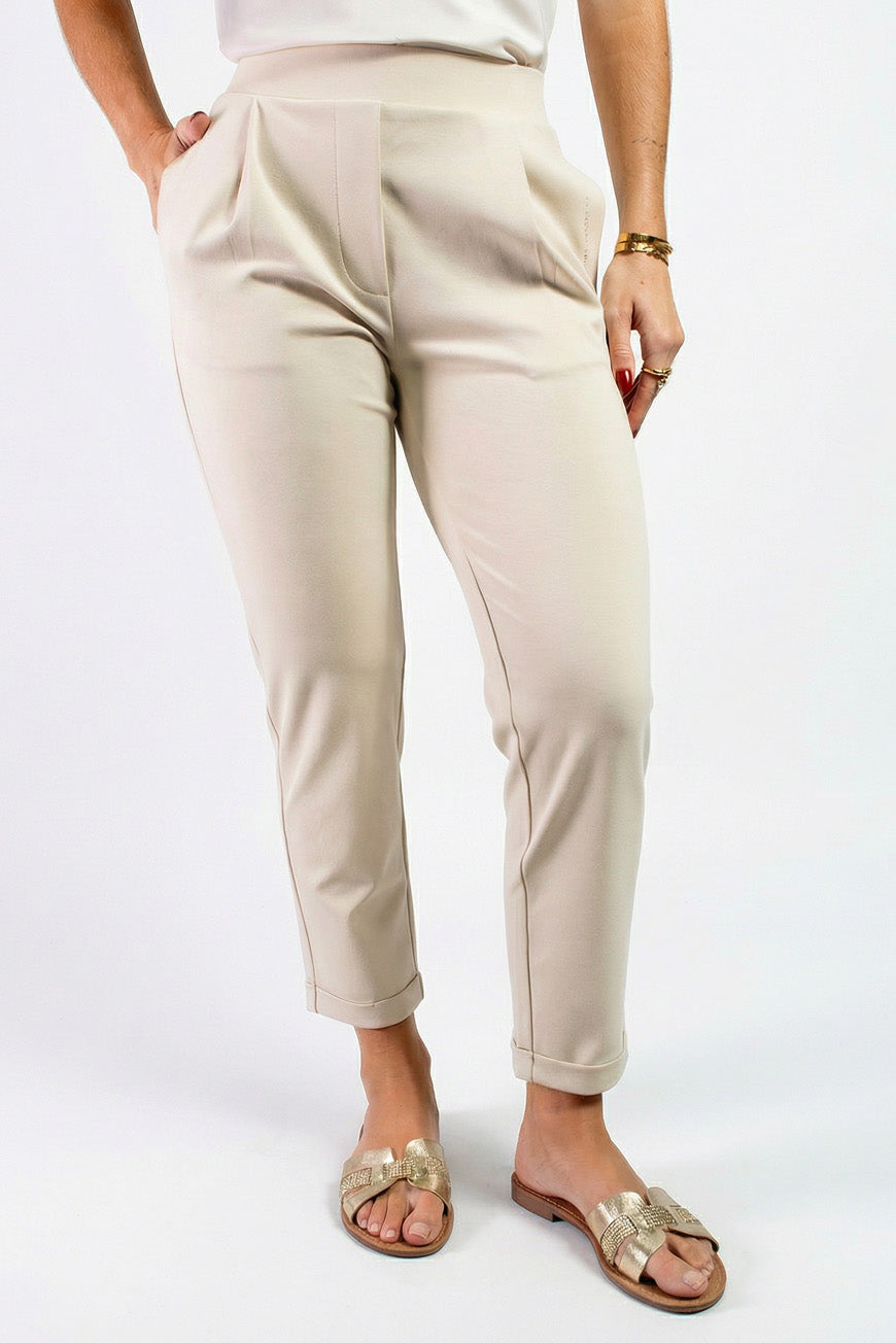 PANTALON CASSENDRA IVOIRE