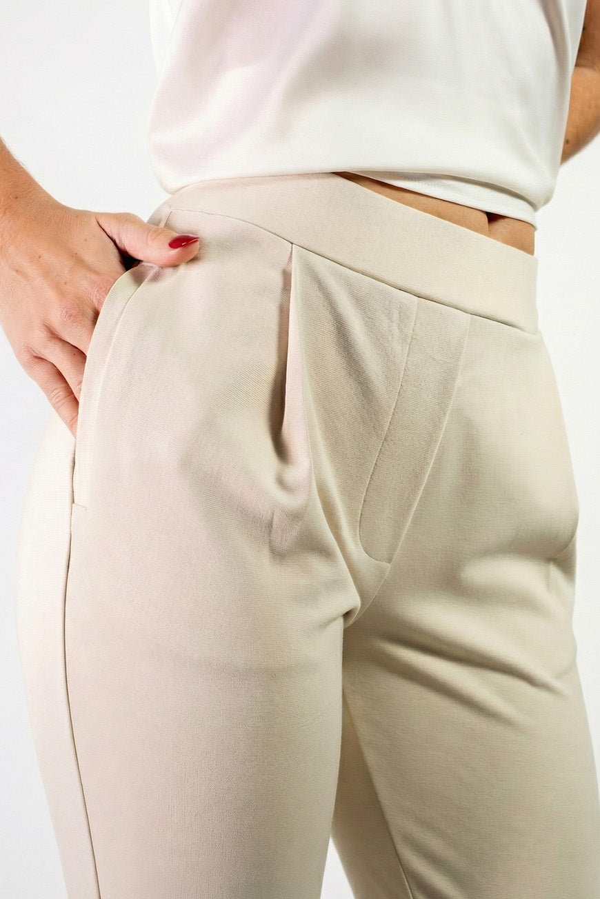 PANTALON CASSENDRA IVOIRE