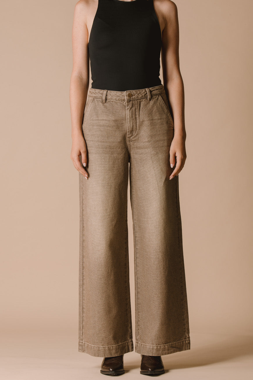 PANTALON BOOTCUT CROPPED INDIANA