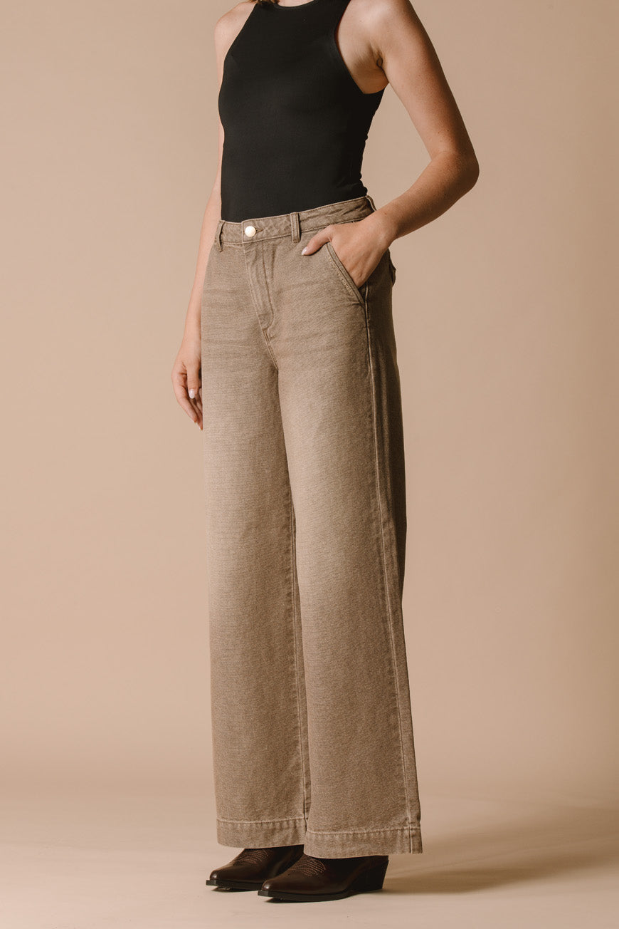 PANTALON BOOTCUT CROPPED INDIANA