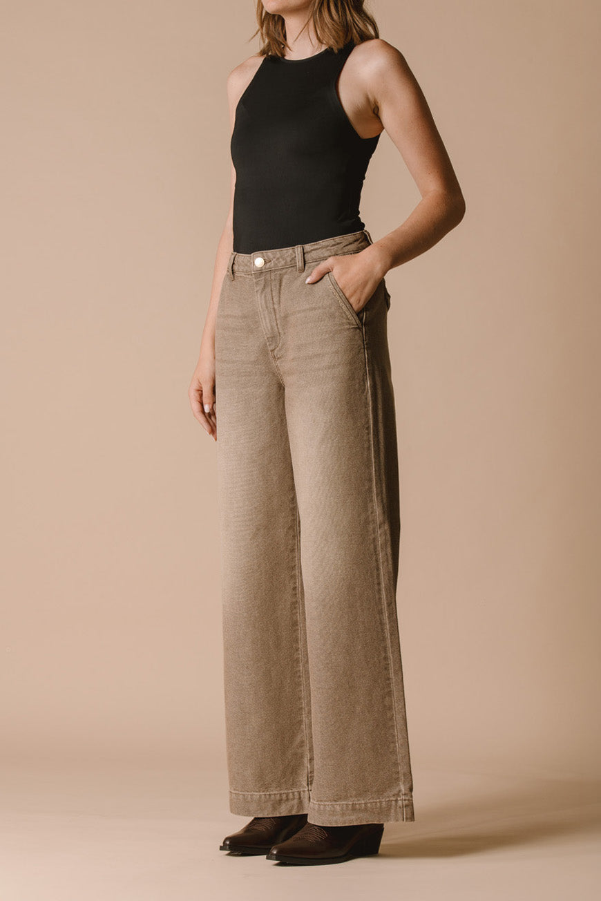 PANTALON NOELINE TAUPE